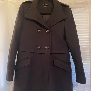 Massimo Dutti women’s peacoat in black, size medium, warm and cozy, like new